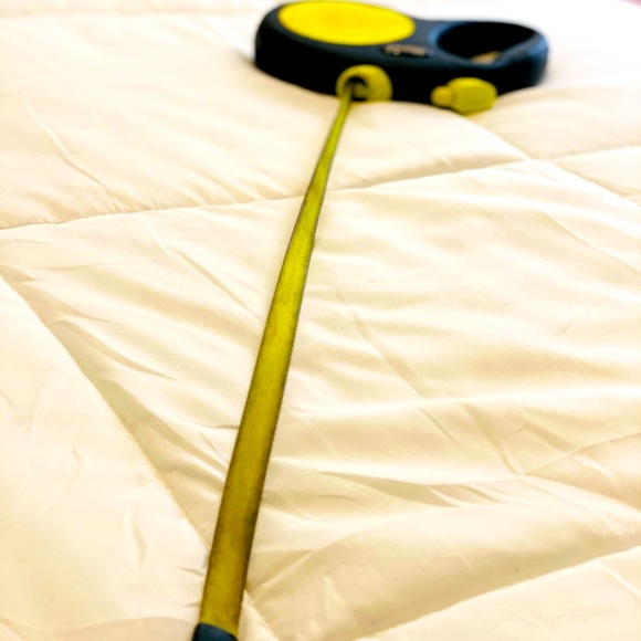 Used Flexi Neon Retractable 16ft Dog Leash Tape - Picture 3 of 3